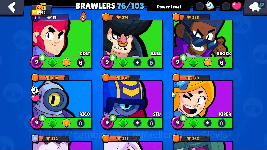 Brawl Stars Accounts 19148 Trophy|76Brawler 1Max Lvl[Edgar]|3 Hypch DJ& image 8