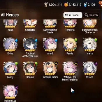Epic Seven Accounts Starter GLOBAL|Unverif|NEW ERA 5ML(Straze,Tenebria,Lua,and Etc.)|Bless,PoH ON|Theater