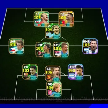 eFootball Accounts Legends & Iconic Players COLLECTIVE 3134, BIGTIME RONALDO 108, GARETH BALE 108, RIO FERDINAND 106, GARETH