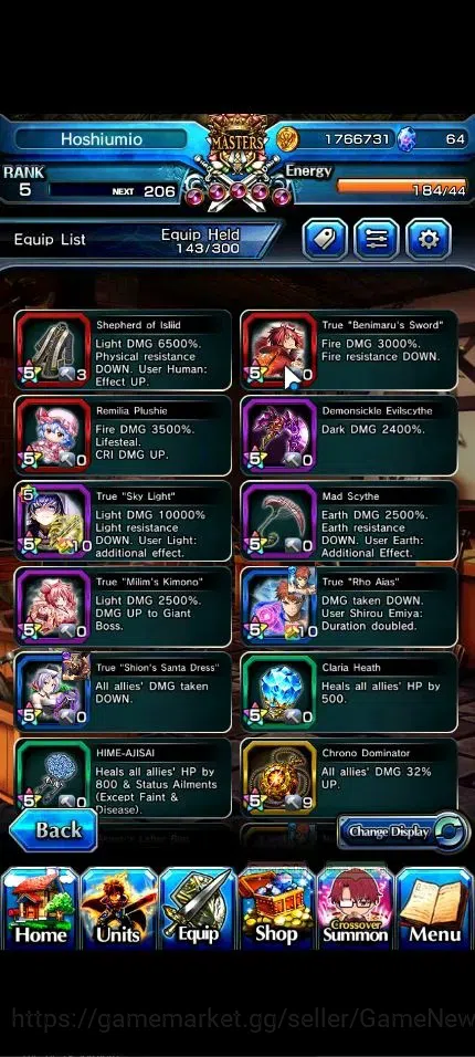 Grand Summoners Accounts Global|Rank 5|11 Ascend + 2 TW|Houka Inumuta+TW,S  image 9