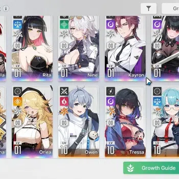 Chaos Zero Nightmare Accounts GLOBAL Lv 55|8 SSR[ArabellaM2+Sign,Rita,Nine,MagnaM1,Kayron,Rin,Hugo,Orlea]+10