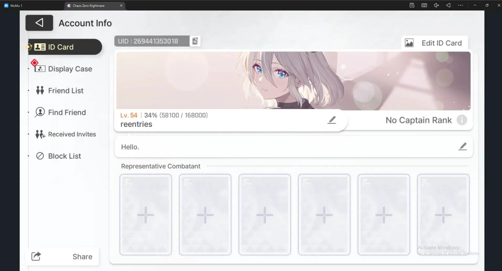 Chaos Zero Nightmare Accounts ASIA |LV54 |SSR 9 |Heidemarie ME2 |Reona ME1 | Sel image 12