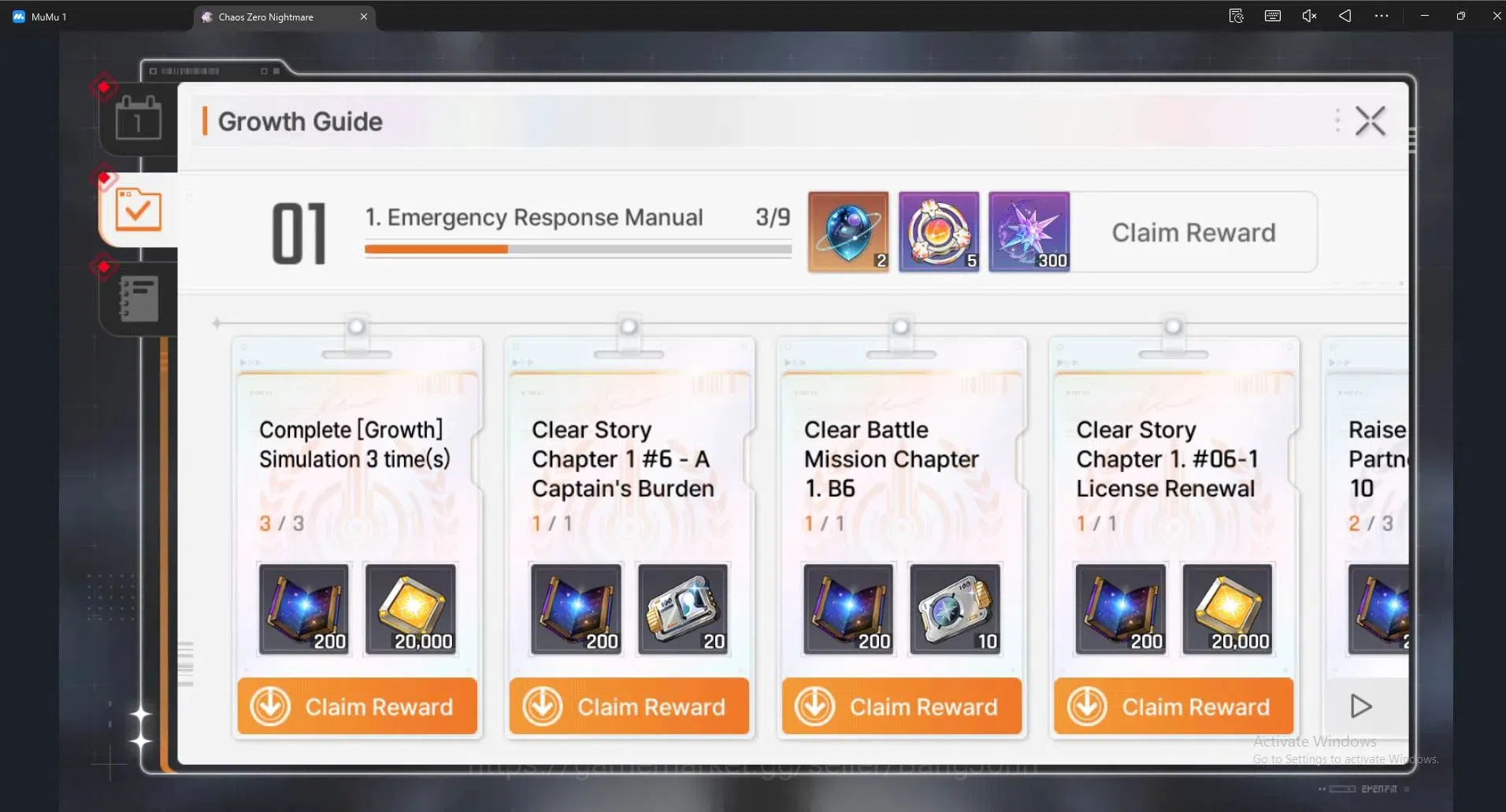 Chaos Zero Nightmare Accounts ASIA |LV54 |SSR 9 |Heidemarie ME2 |Reona ME1 | Sel image 2