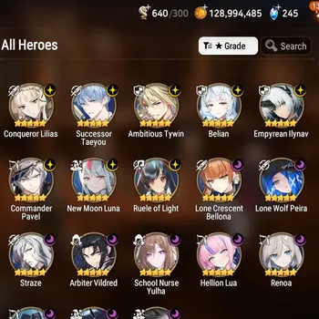 Epic Seven Accounts High-End Global UnVerif|18 ML(Tidal Elvira,School NYulha,NM Luna,Etc)+Full CZN,Aube,Tori,Aby