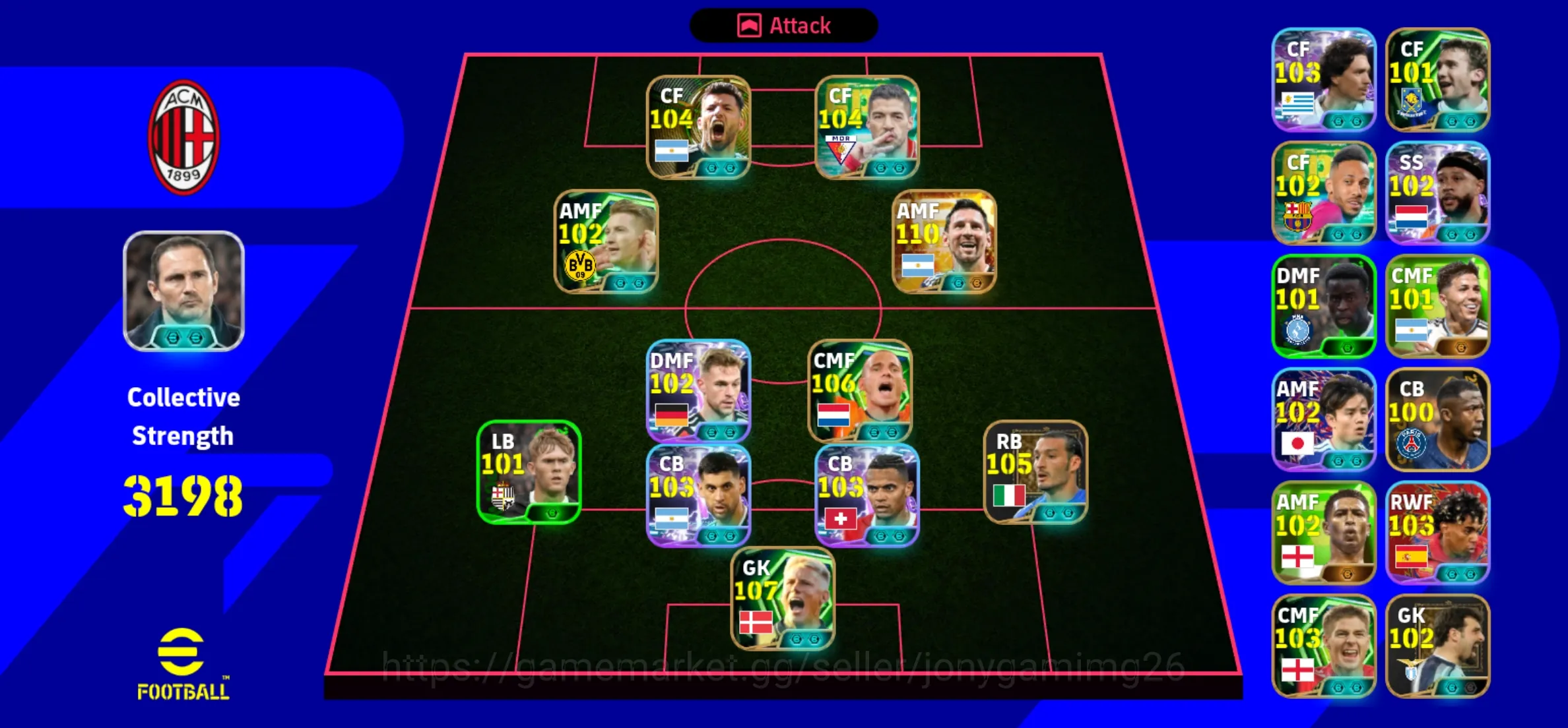 eFootball Accounts Legends & Iconic Players eFootball PES2027 | 3195 Collective Strength | 105 OVR Squad | Neymar, De 1