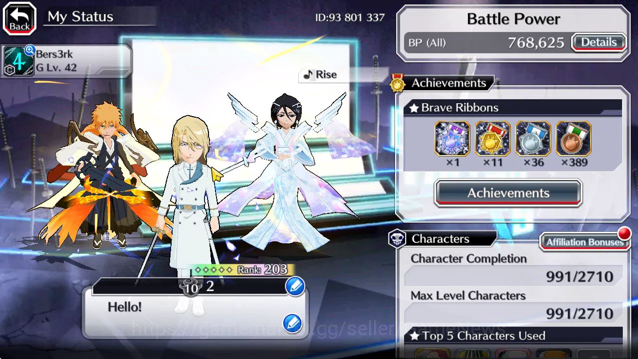 Bleach: Brave Souls Accounts [GLOBAL]50K Orb|TYBW26(BazzB,Jugram),Rukia,Ichigo  image 2