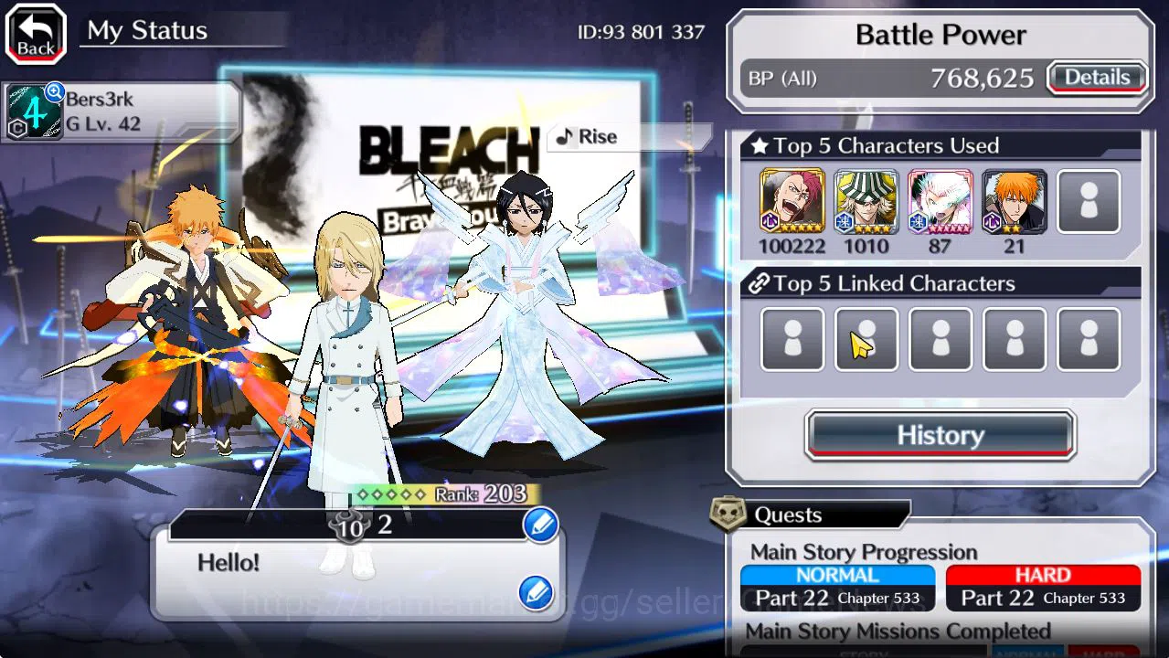 Bleach: Brave Souls Accounts [GLOBAL]50K Orb|TYBW26(BazzB,Jugram),Rukia,Ichigo  image 3
