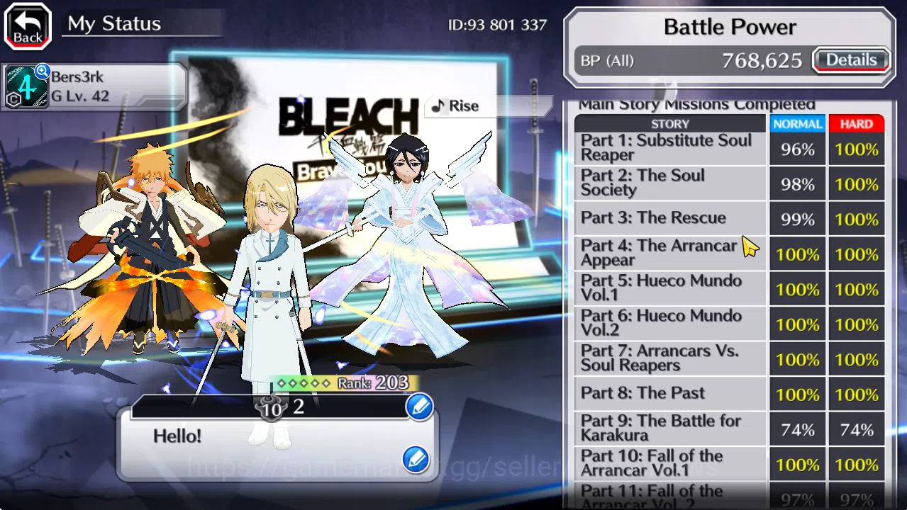 Bleach: Brave Souls Accounts [GLOBAL]50K Orb|TYBW26(BazzB,Jugram),Rukia,Ichigo  image 4