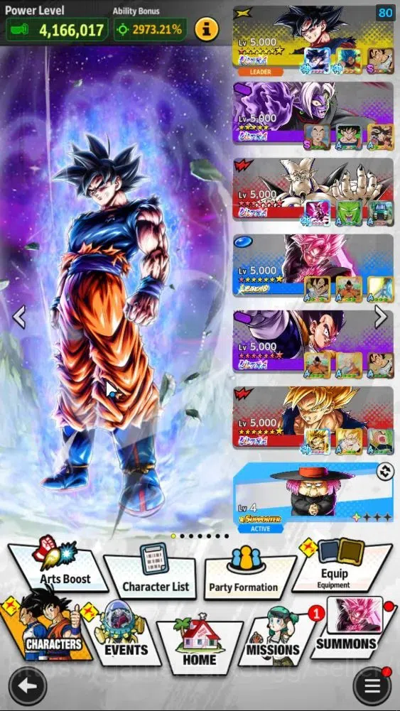 Dragon Ball Legends Accounts High-End 280M Total Power|LV 149|1LR+5UL+LL|SSRS(GokuBlack),SS(Goku 2