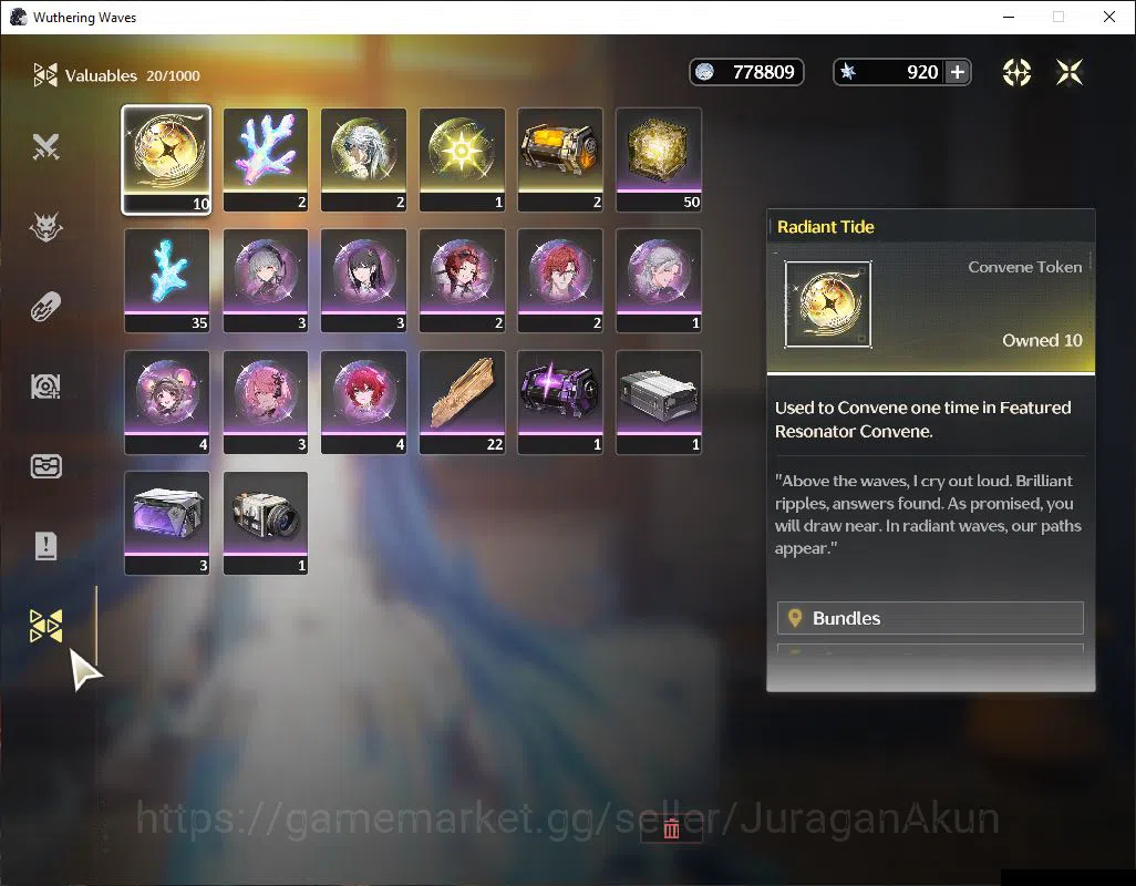 Wuthering Waves Accounts Starter SEA | UL 10 | Starter | 2 Limited+10 Radiant Tide | Iuno,Shorekeeper | DB Lv1 | MC Male 8