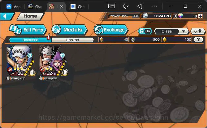 One Piece Bounty Rush Accounts GLOBAL| EX 1| PR 13|WI Trafalgar Law,FD Kuma&Bonne image 6