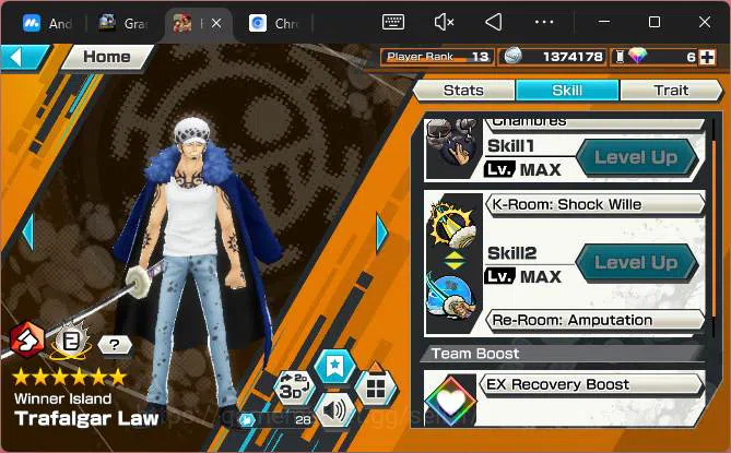 One Piece Bounty Rush Accounts GLOBAL| EX 1| PR 13|WI Trafalgar Law,FD Kuma&Bonne image 7