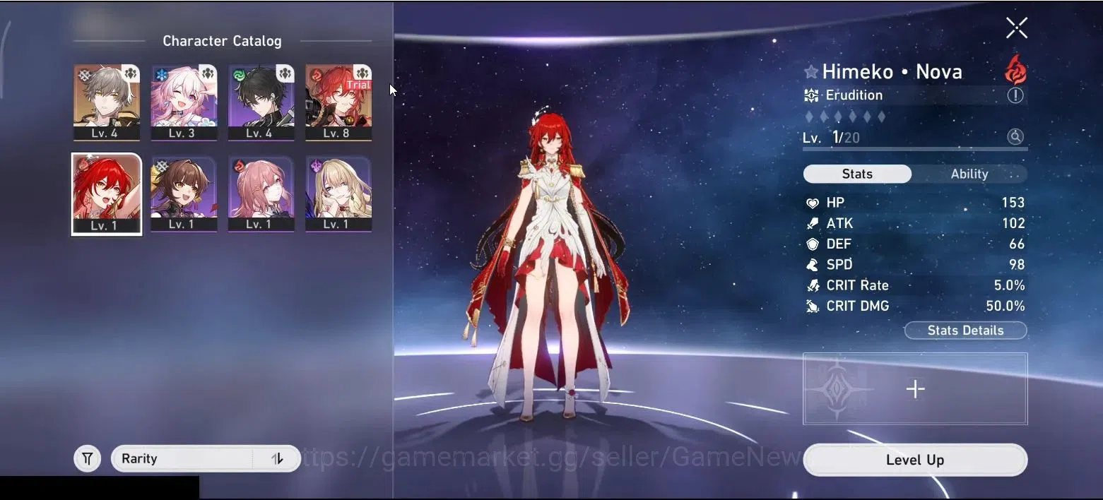 Honkai Star Rail Accounts Starter ASIA|Starter|TL 4| 1 Golden Companion | 1 Limited | Himeko Nova | Selector ON |Male MC|Log 1