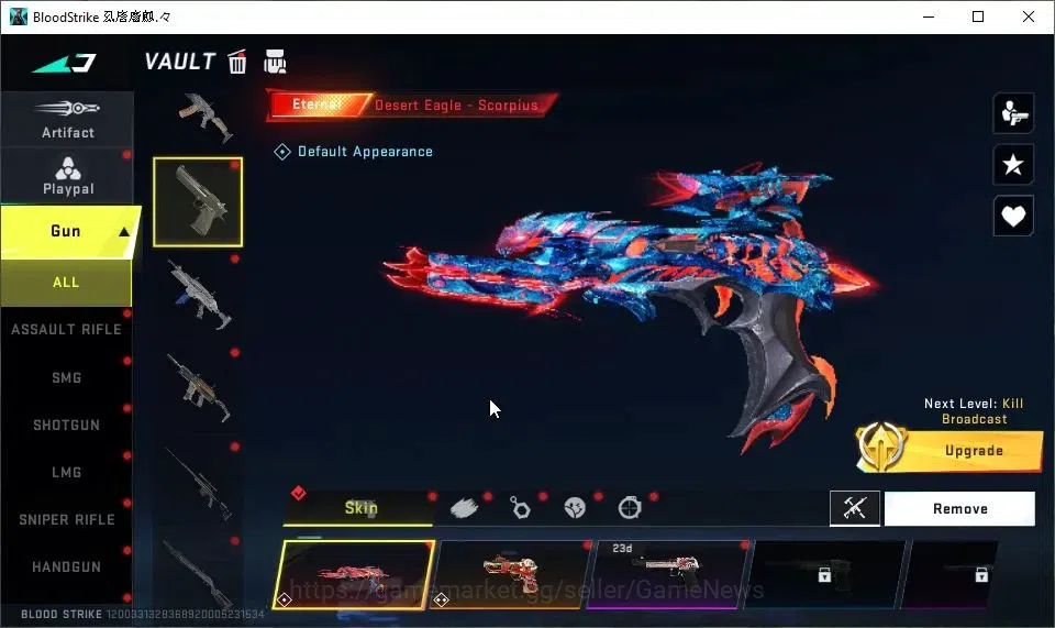 Blood Strike Accounts ASIA|ETERNAL Desert Eagle-Scorpius|2 ULTRA Melee|4 image 20