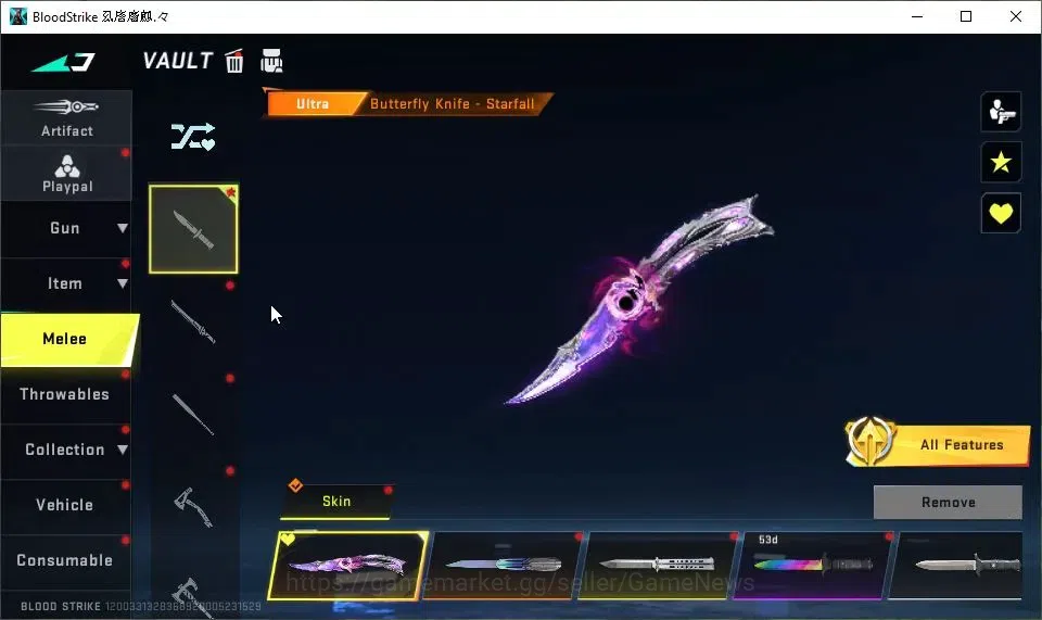 Blood Strike Accounts ASIA|ETERNAL Desert Eagle-Scorpius|2 ULTRA Melee|4 image 6