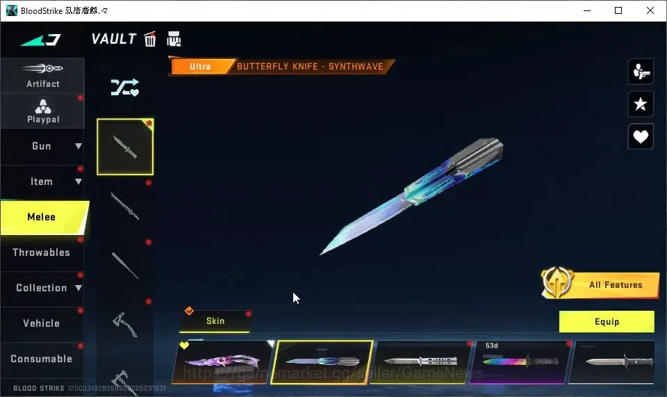Blood Strike Accounts ASIA|ETERNAL Desert Eagle-Scorpius|2 ULTRA Melee|4 image 7