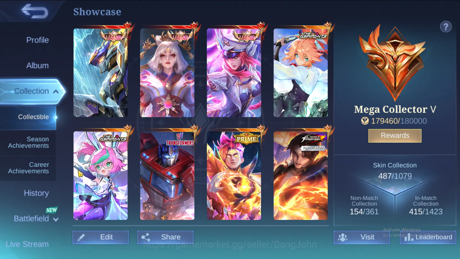 Mobile Legends: Bang Bang Accounts Hero 131 | Skin 487 |  Legend Saber | Legend Lunox image 2