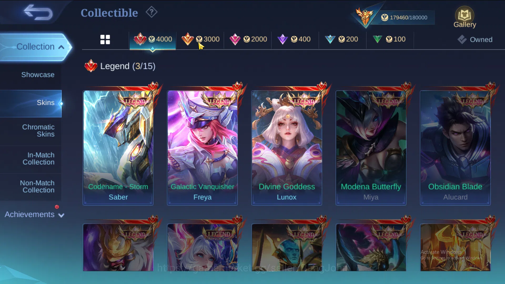 Mobile Legends: Bang Bang Accounts Hero 131 | Skin 487 |  Legend Saber | Legend Lunox image 6