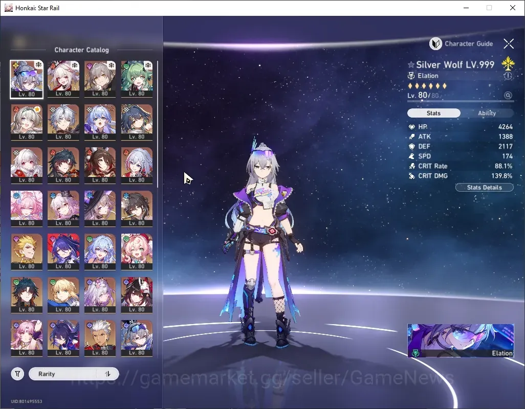 Honkai Star Rail Accounts Others Asia|Free GI,ZZZ|TL 70|2 Prem Team|32 Limited|(Firefly E1,Sparkle 1
