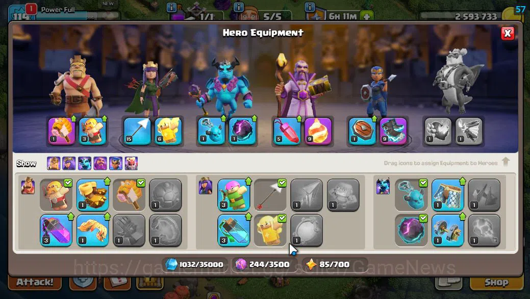 Clash of Clans Accounts Starter TH 13 -BH 7|LV 119|HH 7|BK 40,AQ 40,GW 20,MP 40,RC 25|448 Gems|CN OFF|Protect OFF|TAKE 7