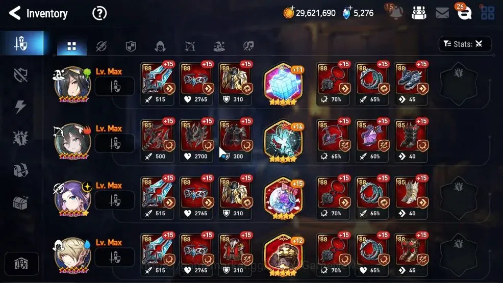 Epic Seven Accounts High-End GLOBAL UnVerif|New Era|12 ML(Salome,BW Iseria,Ab Vildred,Etc)+Aby Fumyr,Ivana|SPD 291 Rinak|5K 17