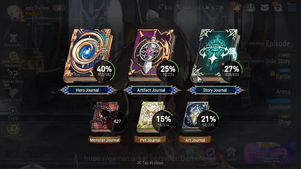Epic Seven Accounts High-End GLOBAL UnVerif|New Era|12 ML(Salome,BW Iseria,Ab Vildred,Etc)+Aby Fumyr,Ivana|SPD 291 Rinak|5K 3