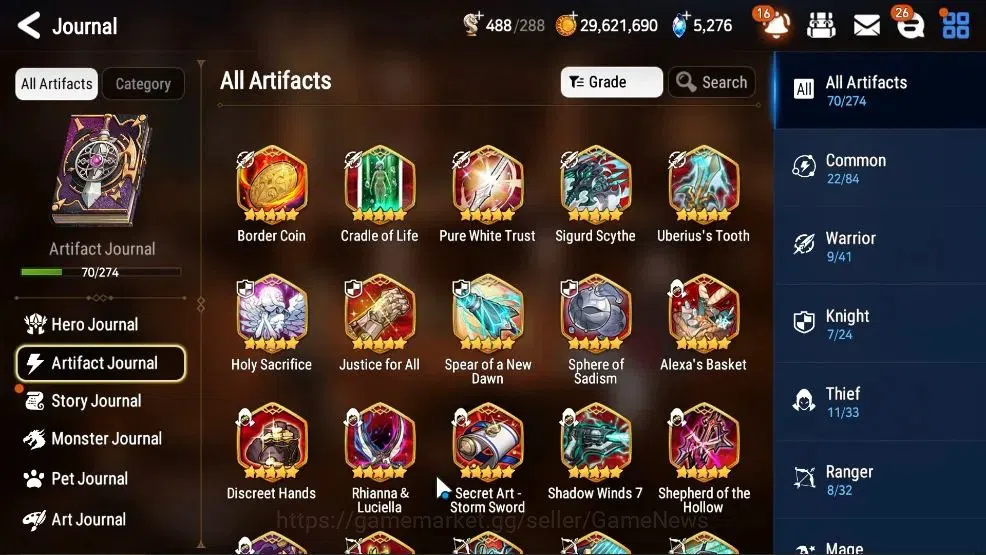 Epic Seven Accounts High-End GLOBAL UnVerif|New Era|12 ML(Salome,BW Iseria,Ab Vildred,Etc)+Aby Fumyr,Ivana|SPD 291 Rinak|5K 9
