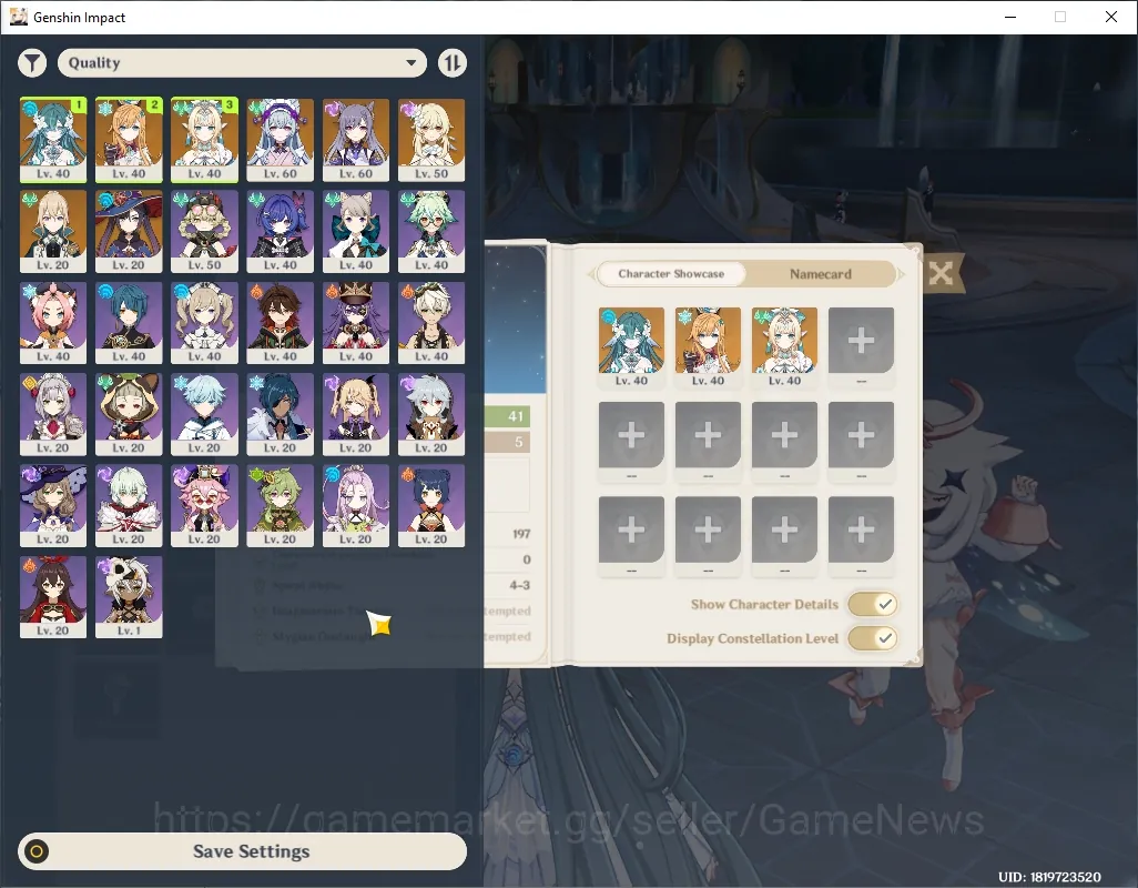 Genshin Impact Accounts Mid Game ASIA|AR 41|Stellar-Swirl Team|3 Limited+4 1