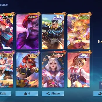 Mobile Legends: Bang Bang Accounts Others Global|429 Skin|Exalted|LEGEND Lunox,KOF Chou,Sanrio Angela Claude Floryn,Neo