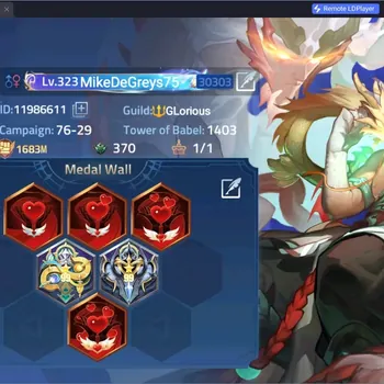 Mobile Legends: Adventure Accounts Global 303**|Lv.323|Camp 76-29|VIP 10|Power:1,6B|12 Nexus|63 Awakening|Hero 405|14 UR|6