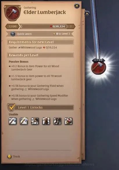 Albion Online Accounts ASIA | 2,08M Total Fame - 2,1M Silver | T8 Lumberj image 3