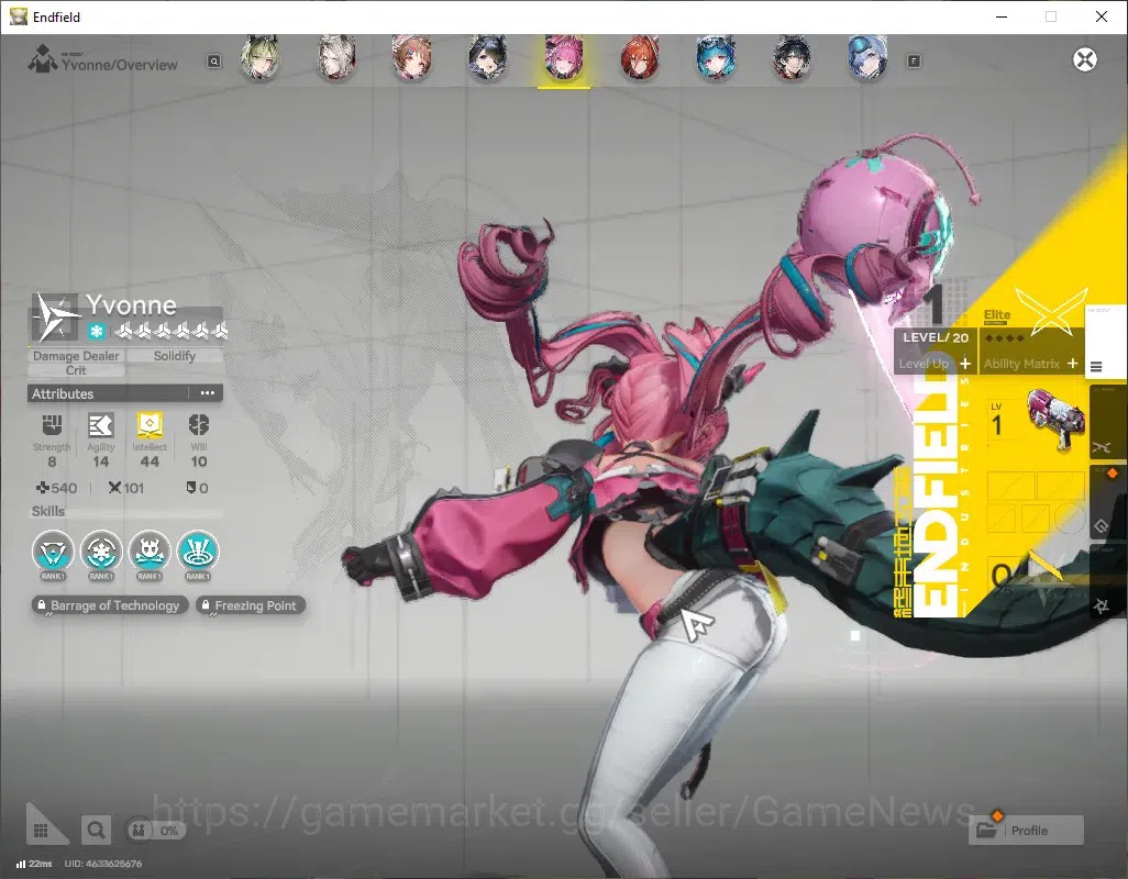 Arknights: Endfield Accounts ASIA|Lv 54|Ars 6k|7 SSR (2 Limit) + 9 (*6 Wep)|Yvo image 4