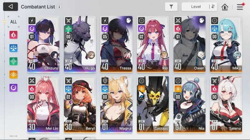 Chaos Zero Nightmare Accounts Asia Lv35|4 SSR(ChizuruM1,Hugo,MeiLin,Magna) 10SR( image 3