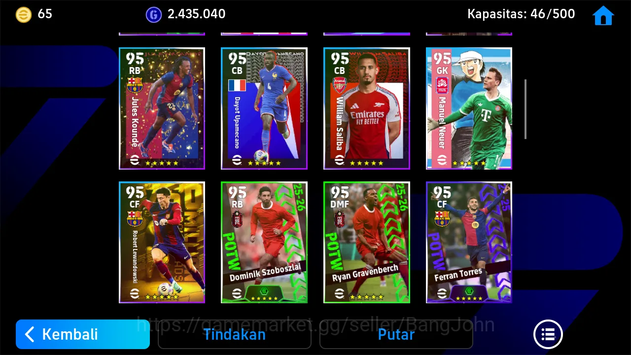eFootball Accounts Others Power 3155 | jao cancelo showtime | dean huijsen showtime | shinji kagawa | zanetti | xabi alonso 8