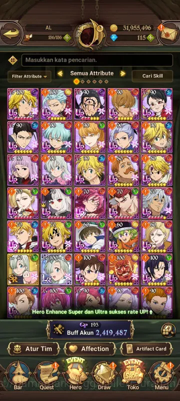 Asia |2,4M CC| 1LR + 2UR + 115 Gems (Elizabeth, Gowther, Lancelot) |Code Only| (SDS2164) The Seven Deadly Sins: Grand Cross Midgame Asia |2,4M CC| 1LR + 2UR + 115 Gems (Elizabeth, Go image 1