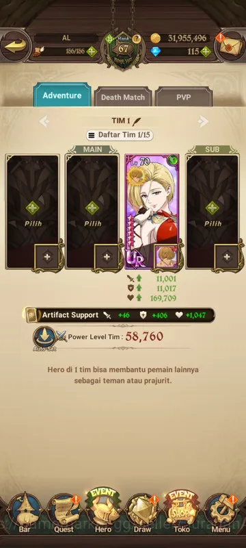 The Seven Deadly Sins: Grand Cross Accounts Midgame Asia |2,4M CC| 1LR + 2UR + 115 Gems (Elizabeth, Gowther, Lancelot) |Code 4