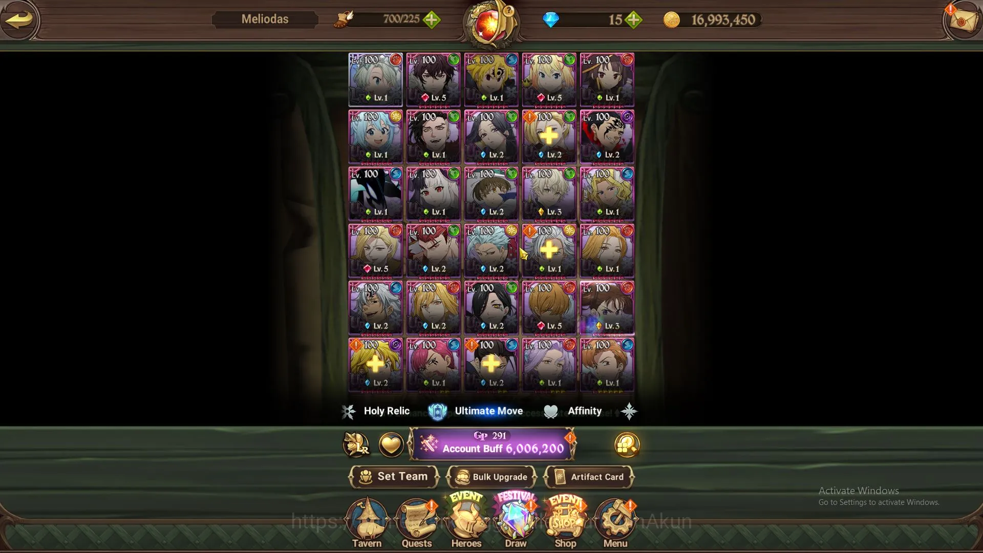 The Seven Deadly Sins: Grand Cross Accounts Midgame Global|6M CC|1 LR+9 UR+Collab 2