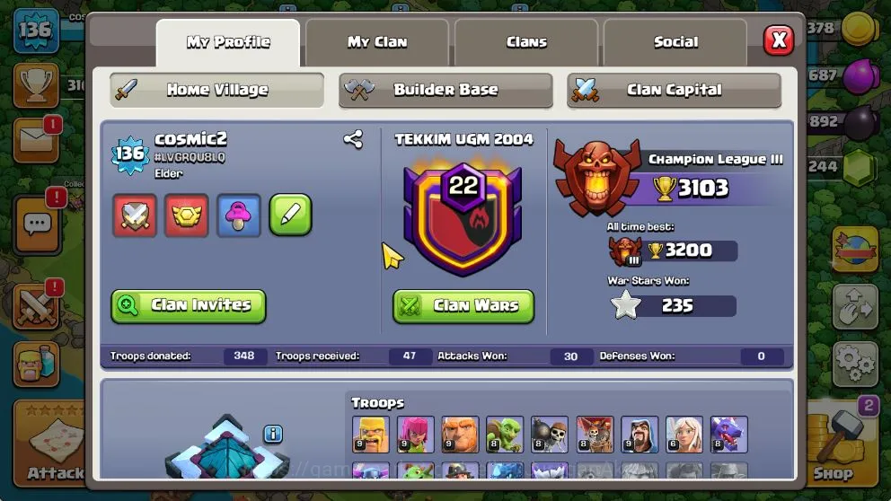 Clash of Clans Accounts TH 13 - BH 7|LV 136|TROPHY 3103|HH 7|BK 62,AQ 63,G image 2
