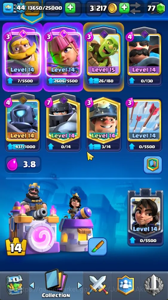 Clash Royale Accounts Midgame Lvl 44|Trophy 8059|Limited Skin|KTL 14|Card 118| 11 EVO, 5 Champ, 21 Legend, 33 Epic, 30 Rare 2