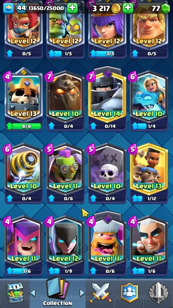 Clash Royale Accounts Midgame Lvl 44|Trophy 8059|Limited Skin|KTL 14|Card 118| 11 EVO, 5 Champ, 21 Legend, 33 Epic, 30 Rare 7