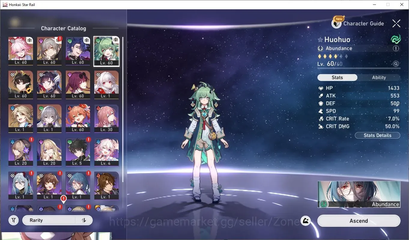 Honkai Star Rail Accounts Mid Game ASIA|TL60+|5x L60 Characters incl Huohuo, Kafka, Hysilens, Evanescia, Dan Heng|300 1
