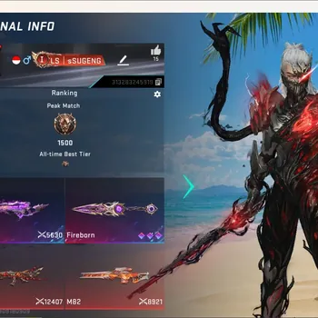 Blood Strike Accounts Collab Skin ASIA|Evo Gun:UMP45-Forsaken|9 Eternal Gun|7 Eternal Striker|5 Ultra Melee|8 Collab