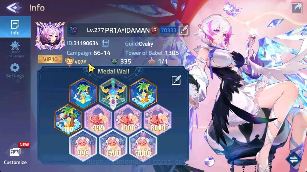 Mobile Legends: Adventure Accounts Sv 70xxx|VIP10|Lvl 277|407M Pwr|2 Nexus,62 Awk|4 U image 2