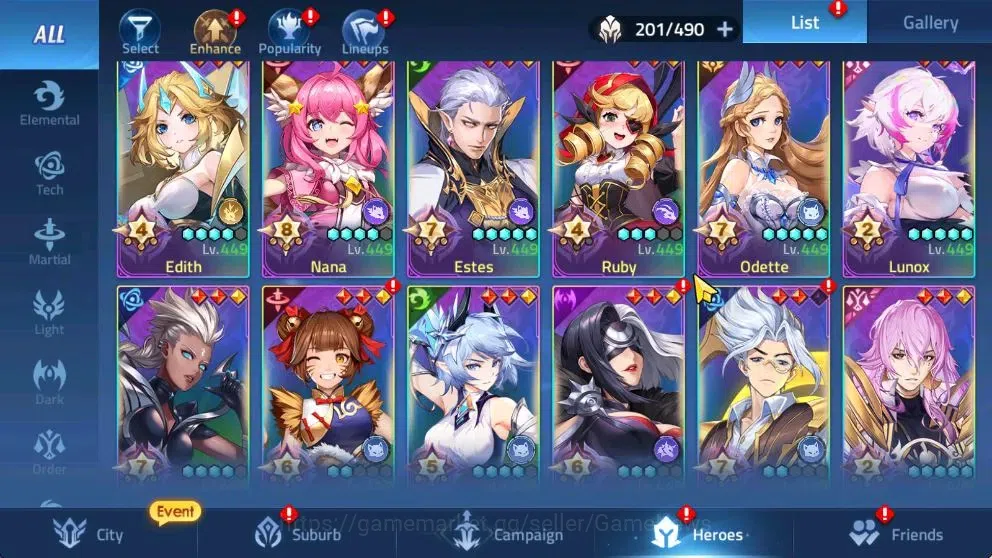 Mobile Legends: Adventure Accounts Sv 70xxx|VIP10|Lvl 277|407M Pwr|2 Nexus,62 Awk|4 U image 4
