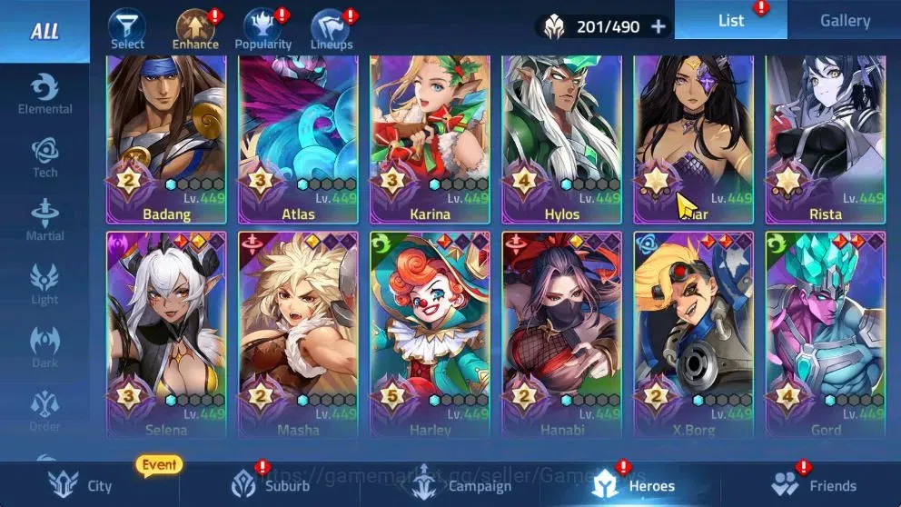 Mobile Legends: Adventure Accounts Sv 70xxx|VIP10|Lvl 277|407M Pwr|2 Nexus,62 Awk|4 U image 6
