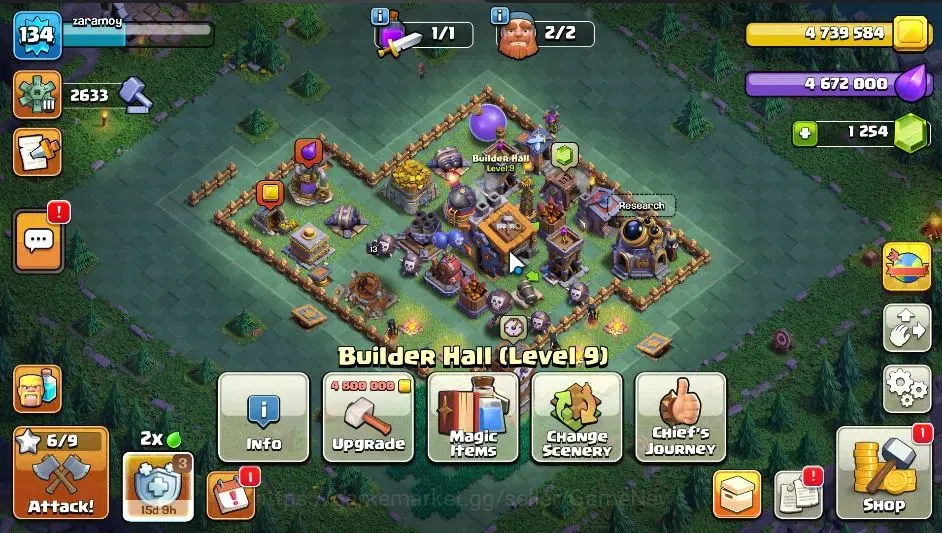 Clash of Clans Accounts LV 134|TH 15-BH 9|HH 9|BK 45,AQ 52,GW 35,MP 45,RC  image 11
