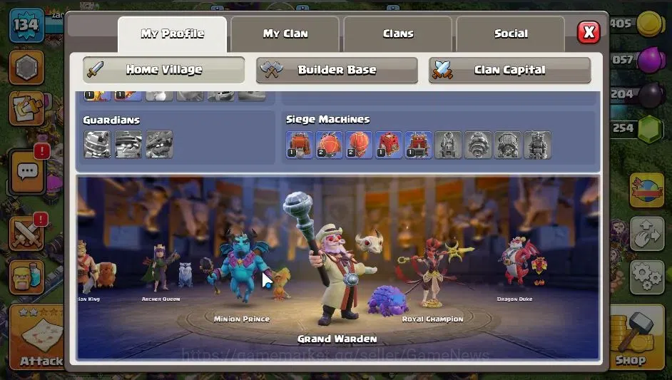 Clash of Clans Accounts LV 134|TH 15-BH 9|HH 9|BK 45,AQ 52,GW 35,MP 45,RC  image 4