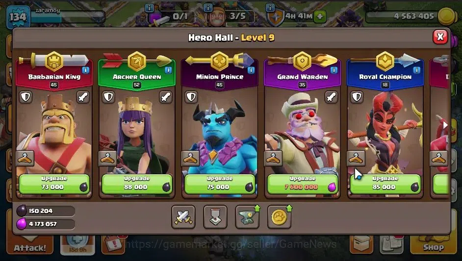 Clash of Clans Accounts LV 134|TH 15-BH 9|HH 9|BK 45,AQ 52,GW 35,MP 45,RC  image 7