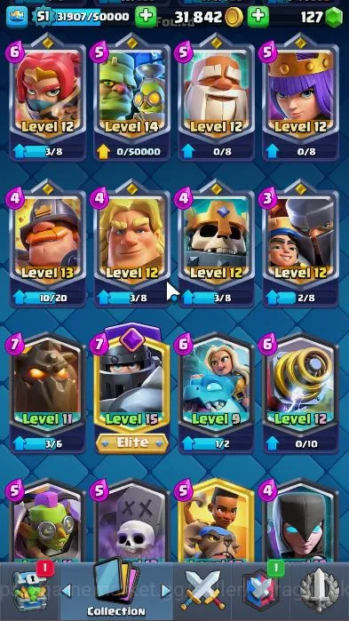Clash Royale Accounts Lvl 51|Trophy 8832|Limited Skin|KTL 14|Card 121|3  image 4