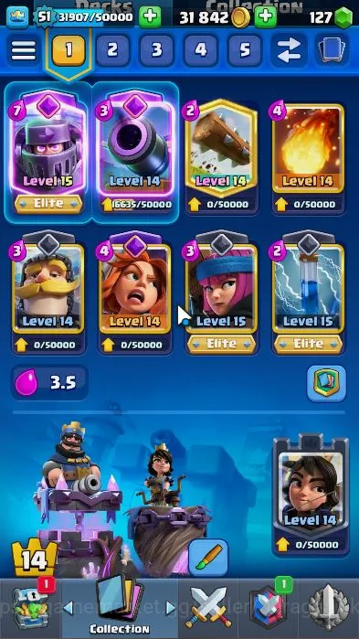 Clash Royale Accounts Lvl 51|Trophy 8832|Limited Skin|KTL 14|Card 121|3  image 5